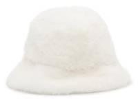 Faux Fur Bucket Hat Off White view