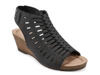 Hana Wedge Sandal Black view