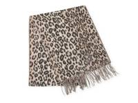 Cashmink Muffler Scarf Tan Leopard Print view