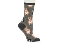 Corgi Butt Women's Crew Socks Charcoal Grey view