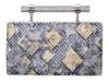 Yoko Clutch Grey Snake Print view