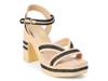 Adelaide Platform Sandal Natural/Black view