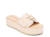 Sunda Platform Sandal Light Beige Raffia view