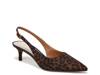 Kate Pump Brown/Black Leopard Print Fabric view