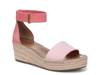 Pela Wedge Sandal Light Pink/Dark Pink Fabric view