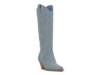Zaikes Cowboy Boot Light Blue Denim Fabric view