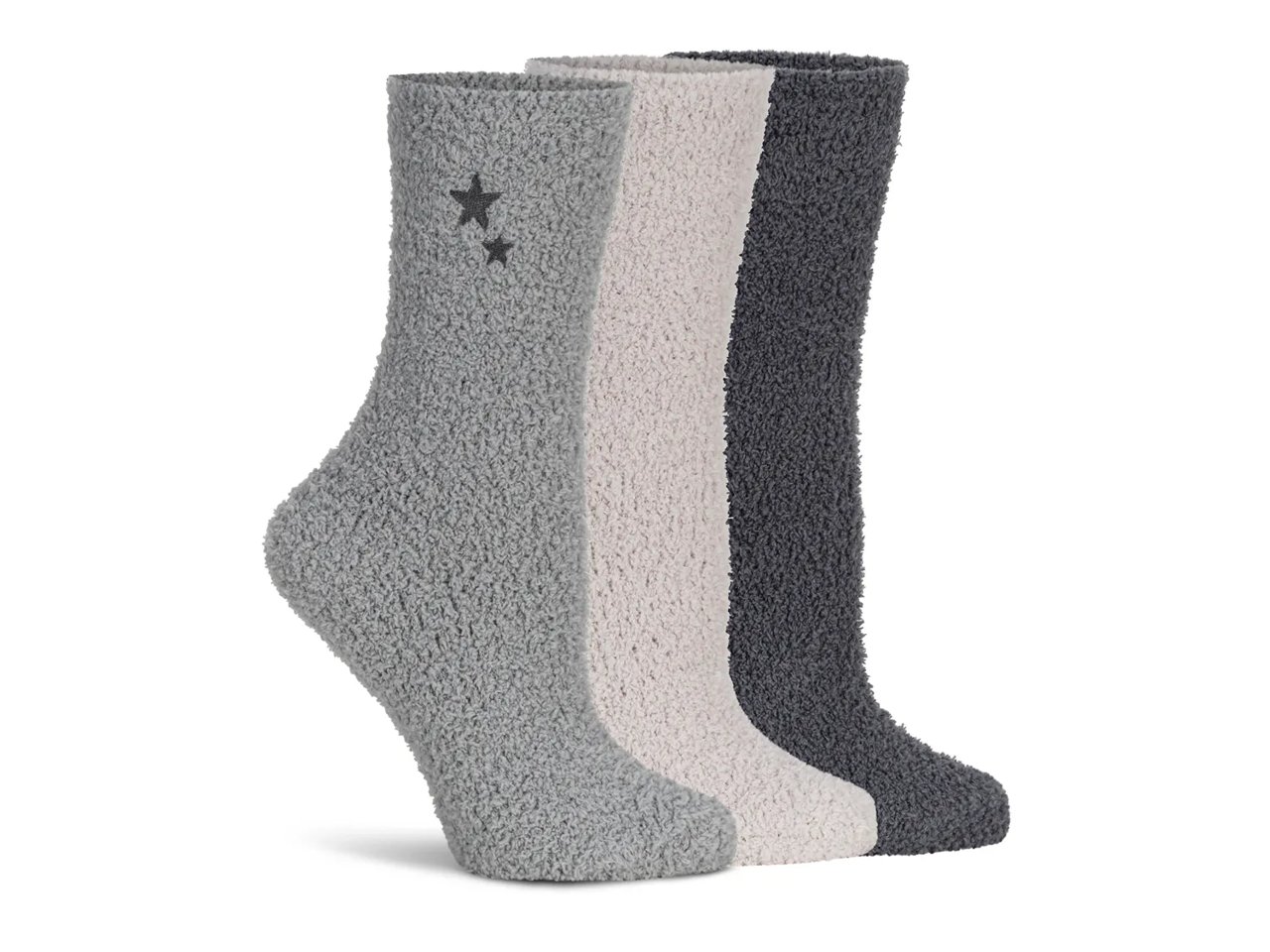 Star Fuzzy Women's Crew Socks - 3 Pack