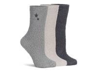 Star Fuzzy Women's Crew Socks - 3 Pack Light Blue view