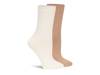 Lounge Women's Crew Socks - 2 Pack Tan/Ivory view