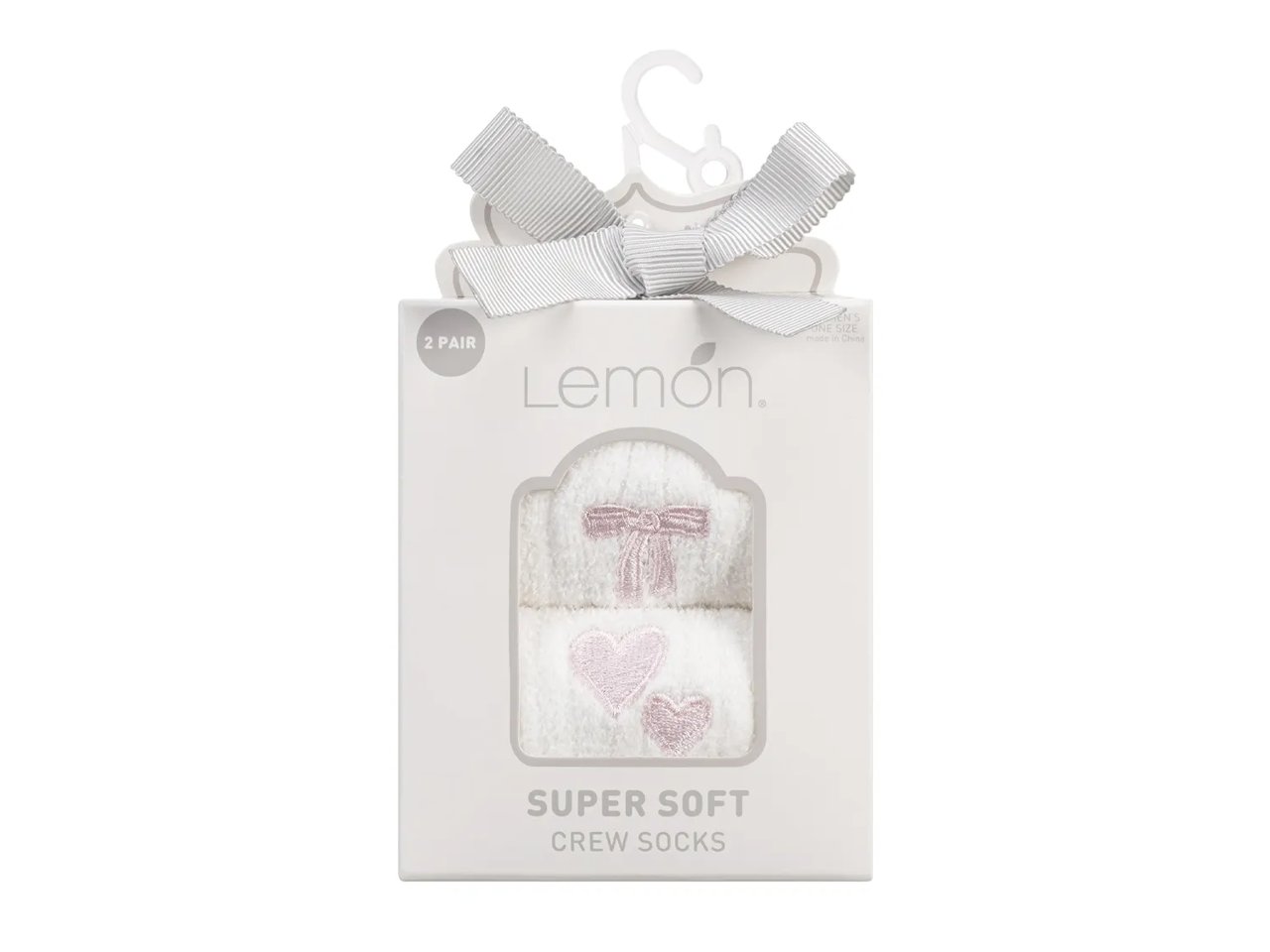 Embroidered Women's Crew Socks - 2 Pack