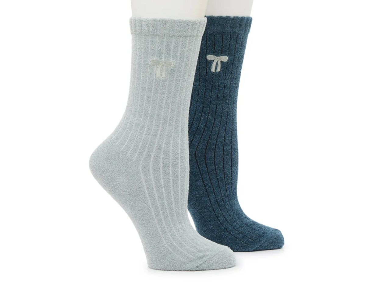 Embroidered Women's Crew Socks - 2 Pack