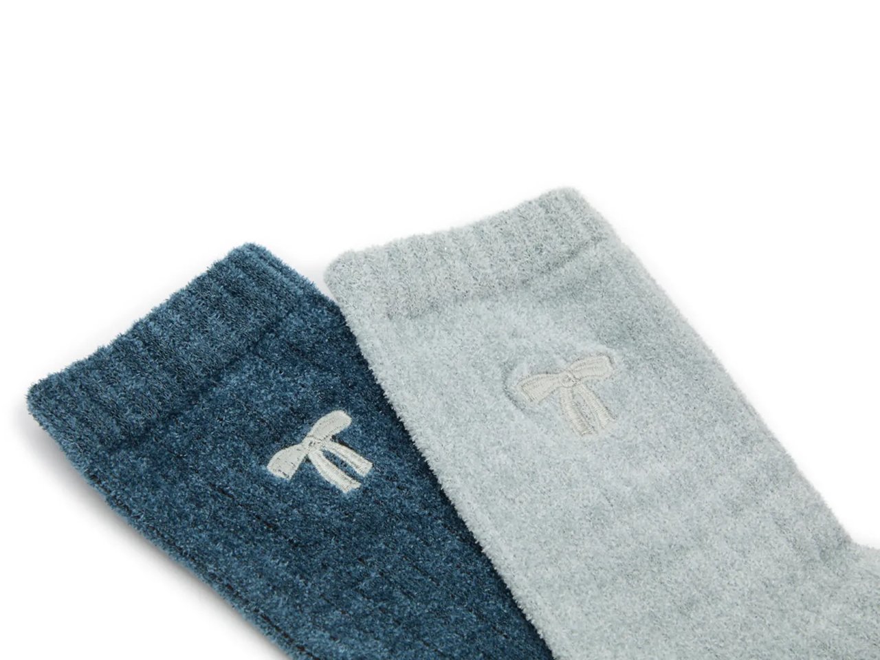 Embroidered Women's Crew Socks - 2 Pack