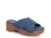 Cadence Sandal Denim Blue Fabric view
