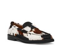 Madison Loafer White/Brown/Black Cow Print view