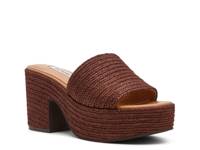 Trippy Platform Sandal Brown Raffia view