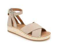 Leon Espadrille Wedge Sandal Mushroom Nubuck Leather view