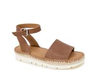 Lucille Platform Sandal Luggage Brown Leather view