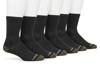 Midweight Men's Crew Socks - 6 Pack Black view