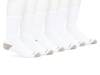 Midweight Men's Crew Socks - 6 Pack White view