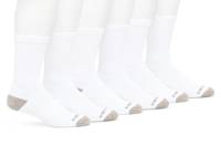 Midweight Men's Crew Socks - 6 Pack White view