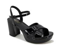 Reeva Platform Sandal Black Patent view
