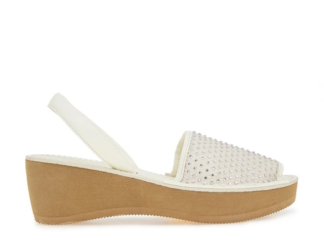 Fine Glass Wedge Sandal