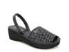 Fine Glass Wedge Sandal Black view