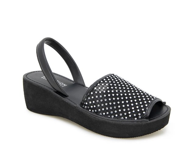 Fine Glass Wedge Sandal