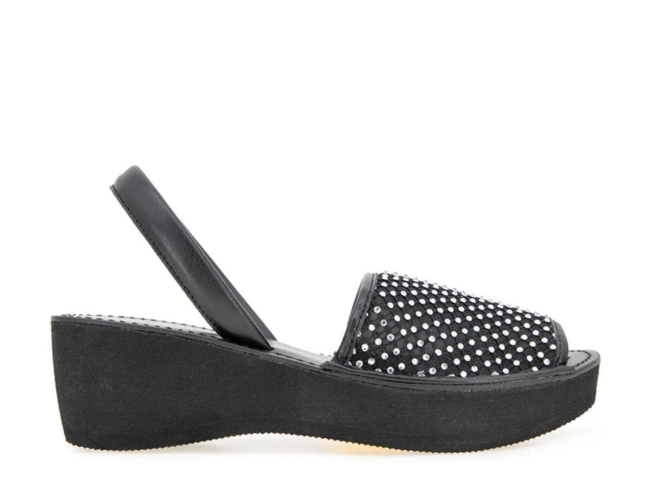 Fine Glass Wedge Sandal