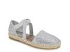 Luna Espadrille Flat Silver view