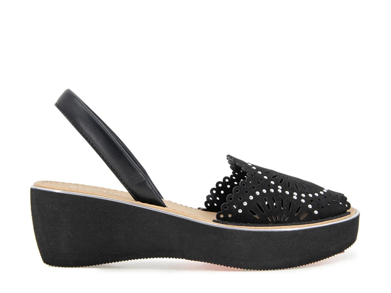 Fine Glass Wedge Sandal