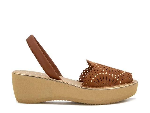 Fine Glass Wedge Sandal