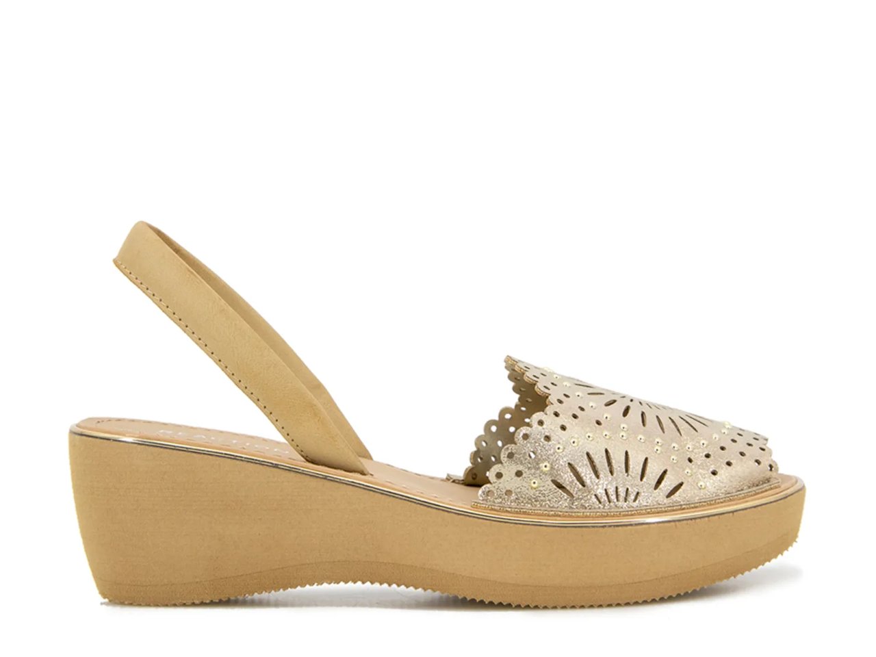 Fine Glass Wedge Sandal