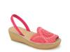 Fine Glass Wedge Sandal Geranium Pink view