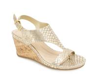 Greatly Wedge Sandal Gold Snake Print view