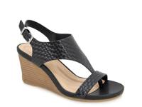Greatly Wedge Sandal Black Woven view