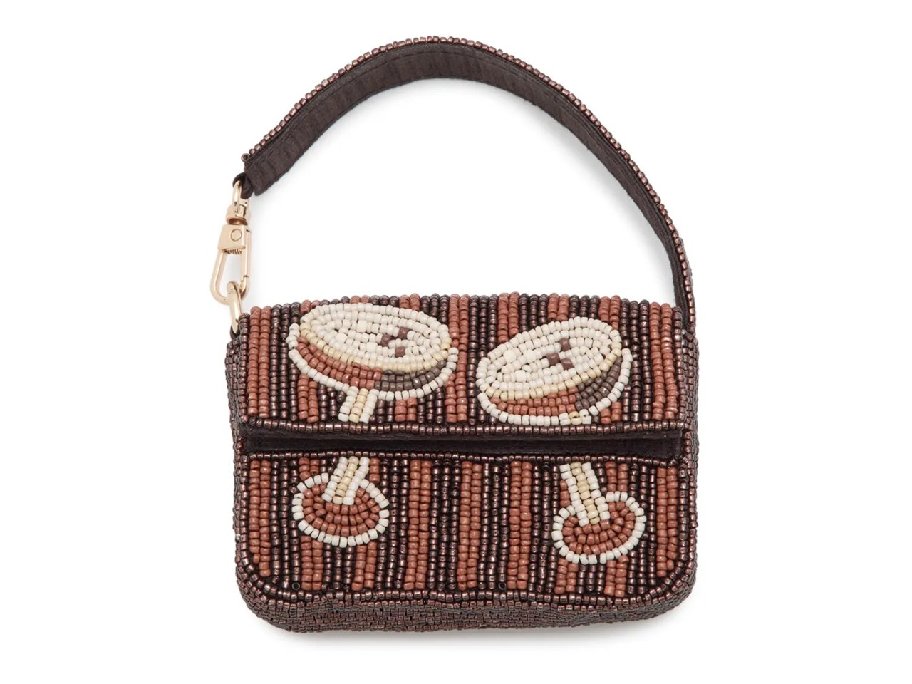 Beaded Espresso Martini Pouch Bag Charm