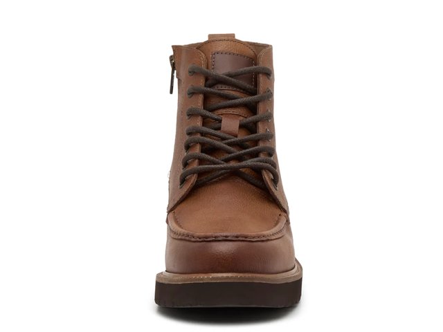 Crown Vintage Men Size 10 Brown Leather Flanel Moc Toe Lace Up Ankle Boot Crown Vintage Polmer Moc Toe Boot - Free Shipping | DSW main image 3