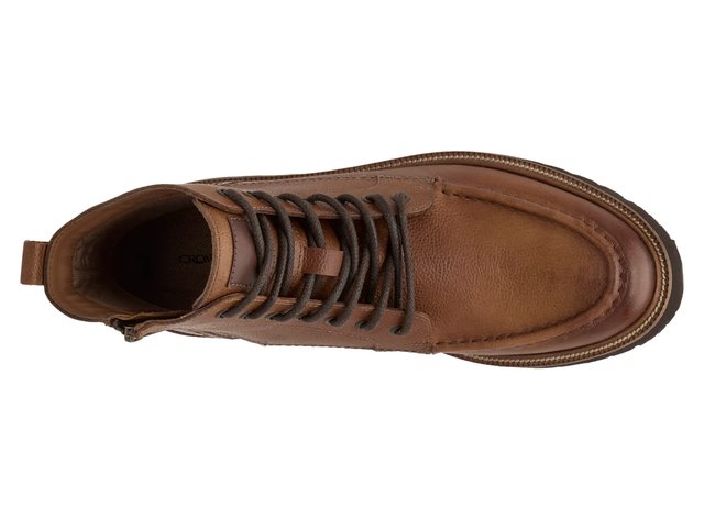 Crown Vintage Men Size 10 Brown Leather Flanel Moc Toe Lace Up Ankle Boot Crown Vintage Polmer Moc Toe Boot - Free Shipping | DSW main image 4