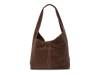 Clem Suede Hobo Bag Dark Brown view