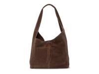 Clem Suede Hobo Bag Dark Brown view