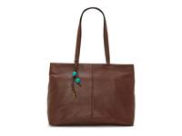 Tess Leather Tote Dark Brown view