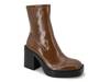 Amber Platform Bootie Chocolate Brown Patent view