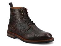 Rome Boot Dark Brown Floral Embossed view