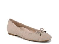 Klara Flat Beige Croc Print Suede view