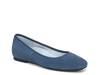 Orinda Flat Denim Blue Suede view