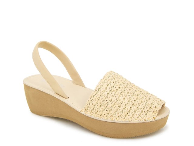 Fine Glass Wedge Sandal