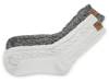 Super Soft Kid's Crew Socks - 2 Pack Grey/Black view