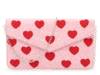 Hearts Beaded Envelope Clutch Light Pink view