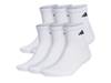 Athletic Cushioned Men's Quarter Ankle Socks - 6 Pack White view